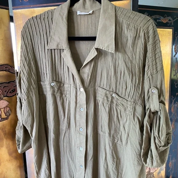 Spell Linda Blouse in Khaki - Picture 8 of 12